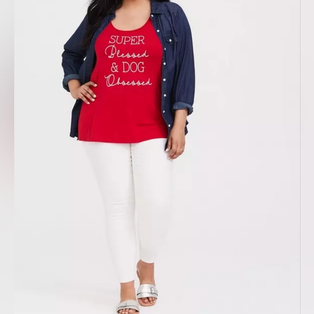 Torrid Super Soft Red Dog Obsessed Tank - Picture 7 of 7